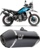 Terminale Di Scarico Senza Omologazione Suono Lv-14 Acciaio Nero Fondello Carbonio - Leovince Compatibile Con Husqvarna Norden 901 (2022-2026)