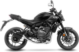 Terminale Di Scarico Senza Omologazione Suono Lv-14 R Acciaio Nero Fondello Carbonio - Leovince Compatibile Con Yamaha Mt-07 (2025-2026)