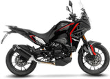 Terminale Di Scarico Senza Omologazione Suono Lv-14 Acciaio Nero Fondello Carbonio - Leovince Compatibile Con Moto Morini X-Cape 700 (2025-2026)