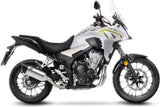 Terminale Di Scarico Senza Omologazione Suono Lv-10 Acciaio Nero Fondello Acciaio - Leovince Compatibile Con Honda Cb 500 X (2017-2018)