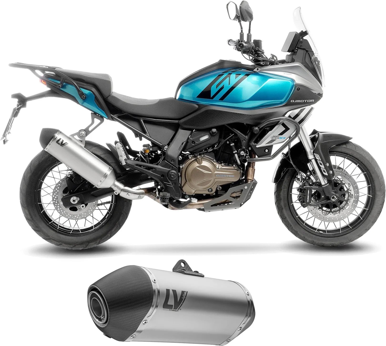 Terminale Di Scarico Senza Omologazione Suono Lv-14 Acciaio Fondello Carbonio - Leovince Compatibile Con Qj Motor Srt 600 Sx (2024-2026)