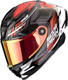 Full-Face Motorcycle Helmet Scorpion Exo Exo-Race Air Ultra Tct / Carbon Black Red Kobra Size Xxl