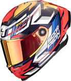 Full-Face Motorcycle Helmet Scorpion Exo Exo-Race Air Ultra Tct / Carbon Blue Yellow Red Kobra Size Xl