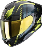 Casco Integrale Per Moto Scorpion Exo Exo-530 Air Polycarbonate Nero Giallo Neon Theras Taglia M