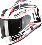 Casco Integrale Per Moto Scorpion Exo Exo-530 Air Polycarbonate Bianco Nero Rosso Slope Taglia Xxl