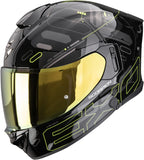 Casco Integrale Per Moto Scorpion Exo Exo-530 Air Polycarbonate Nero Giallo Neon Fond Taglia L