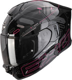 Casco Integrale Per Moto Scorpion Exo Exo-530 Air Polycarbonate Nero Rosa Fond Taglia M