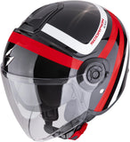 Casco Urban Per Moto Scorpion Exo Exo-City Ii Polycarbonate Nero Rosso Riva Taglia M