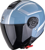 Urban Motorcycle Helmet Scorpion Exo Exo-City Ii Polycarbonate Blue Silver Cosmos Size Xxl