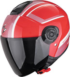Casco Urban Per Moto Scorpion Exo Exo-City Ii Polycarbonate Rosso Argento Cosmos Taglia L