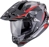 Casco Integrale Per Moto Scorpion Exo Adf-9000 Air Ultra Tct Nero Argento Rosso Feat Taglia Xl