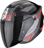 Casco Urban Per Moto Scorpion Exo Exo-230 Polycarbonate Nero Metallizzato Rosso Loop Taglia Xl