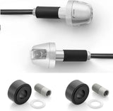 Coppia Frecce Led Manubrio + Attacchi D13,5-23 Rizoma Sguardo Cromo