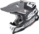 Casco Off-Road Per Moto Scorpion Exo Vx-22 Air Ultra Tct Nero Matto Bianco Grigio Updown Taglia Xs