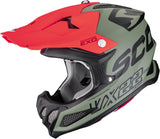 Off-Road Motorcycle Helmet Scorpion Exo Vx-22 Air Ultra Tct Matt Green Black Red Updown Size Xs