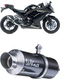 Terminale Di Scarico Senza Omologazione Suono Gp Corsa Carbonio - Leovince Compatibile Con Kawasaki Z 300 Abs (2015-2016)