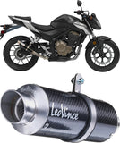 Exhaust Tip Without Sound Certification Gp Corsa Carbon Fiber - Leovince Compatible With Honda Cb 500 F (2019-2023)
