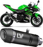Terminale Di Scarico Senza Omologazione Suono Nero Acciaio Fondello Carbonio - Leovince Compatibile Con Husqvarna 701 Supermoto (2017-2020)