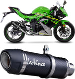 Terminale Di Scarico Senza Omologazione Suono Gp Corsa Evo Carbonio - Leovince Compatibile Con Kawasaki Ninja 125 (2019-2024)