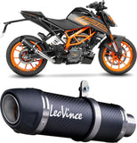 Terminale Di Scarico Senza Omologazione Suono Gp Corsa Evo Carbonio - Leovince Compatibile Con Ktm 390 Duke (2021-2023)