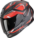Casco Integrale Per Moto Scorpion Exo Exo-491 Polycarbonate Nero Opaco Rosso Zumo Taglia L