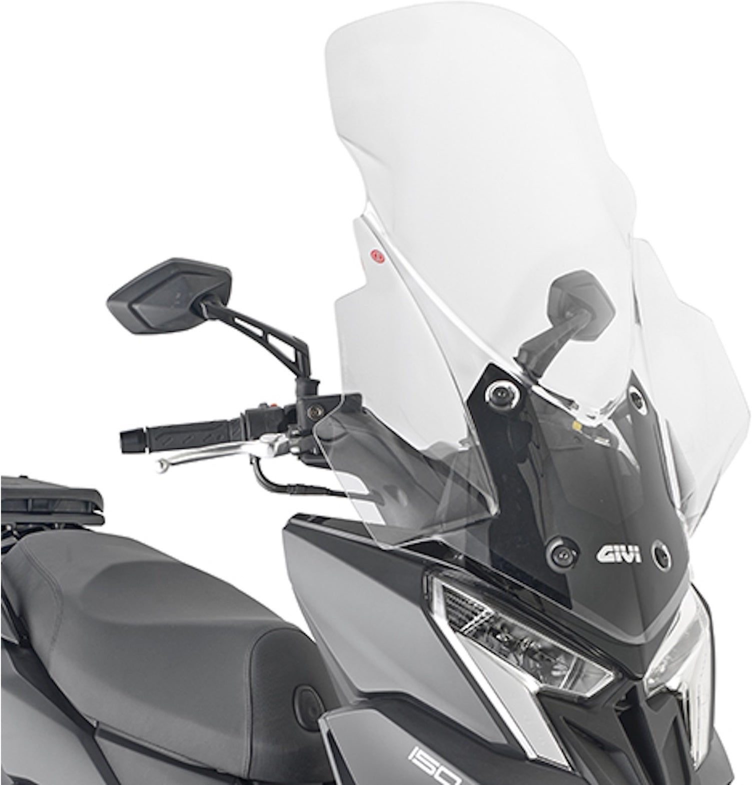 Transparent Wind-Screen - Givi Compatible With Kymco Dink 125 - 150 Flat (2023-2024)