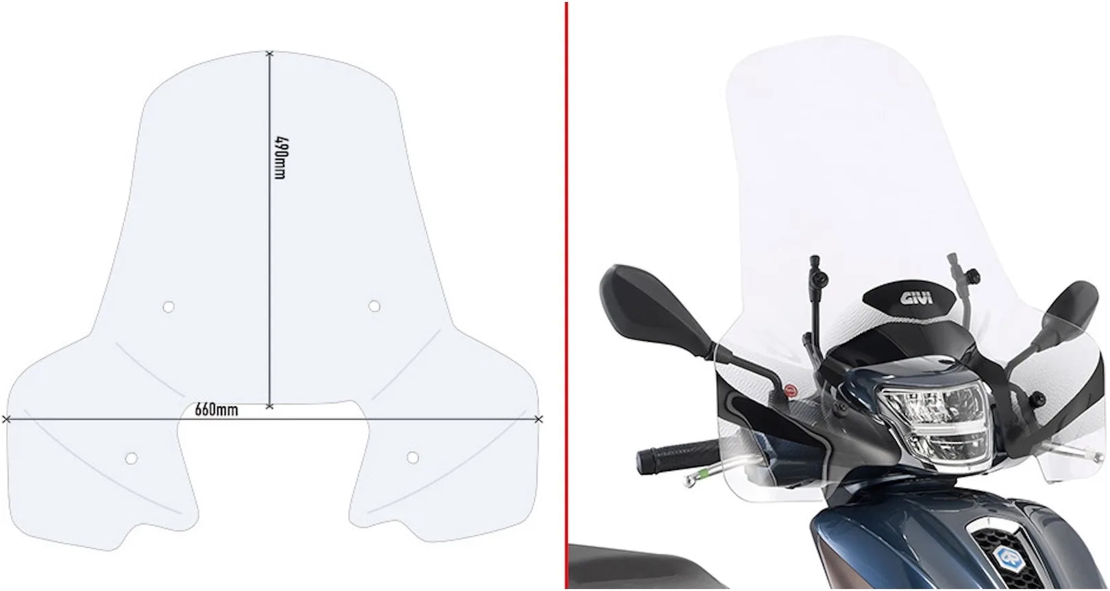 Parabrezza Trasparente - Givi Compatibile Con Sym Symphony S 150 - 151 (2009-2020)