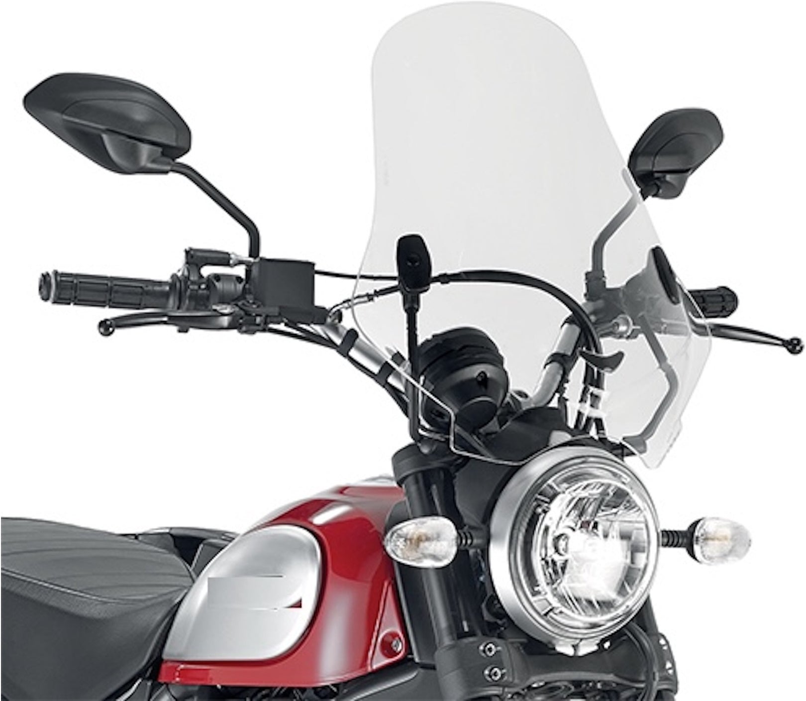 Transparent Wind-Screen - Givi Compatible With Ducati Scrambler 400 (2016-2021)
