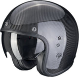 Casco Urban Per Moto Scorpion Exo Belfast Evo Carbon Carbon Fiber Nero Solid Taglia Xxl