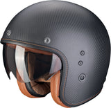 Casco Urban Per Moto Scorpion Exo Belfast Evo Carbon Carbon Fiber Nero Opaco Solid Taglia Xxl