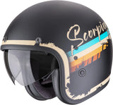 Casco Urban Per Moto Scorpion Exo Belfast Evo Ultra Tct Nero Opaco Beige Adonis Taglia Xxl