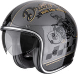 Casco Urban Per Moto Scorpion Exo Belfast Evo Ultra Tct Argento Nero Oro Drive Fast Taglia Xl