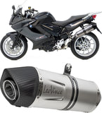 Terminale Di Scarico Senza Omologazione Suono Nero Acciaio Fondello Carbonio - Leovince Compatibile Con Ktm 1190 Adventure - R (2013-2016)