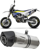 Terminale Di Scarico Senza Omologazione Suono Lv-10 Acciaio Full Nero Fondello Acciaio Nero - Leovince Compatibile Con Ducati Scrambler 800 Icon (2015-2016)