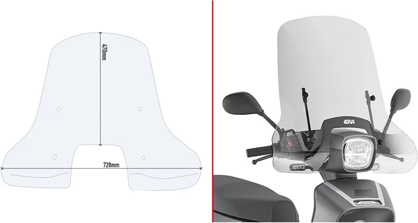 Parabrezza Trasparente - Givi Compatibile Con Askoll Ngs3 (2020-2024)