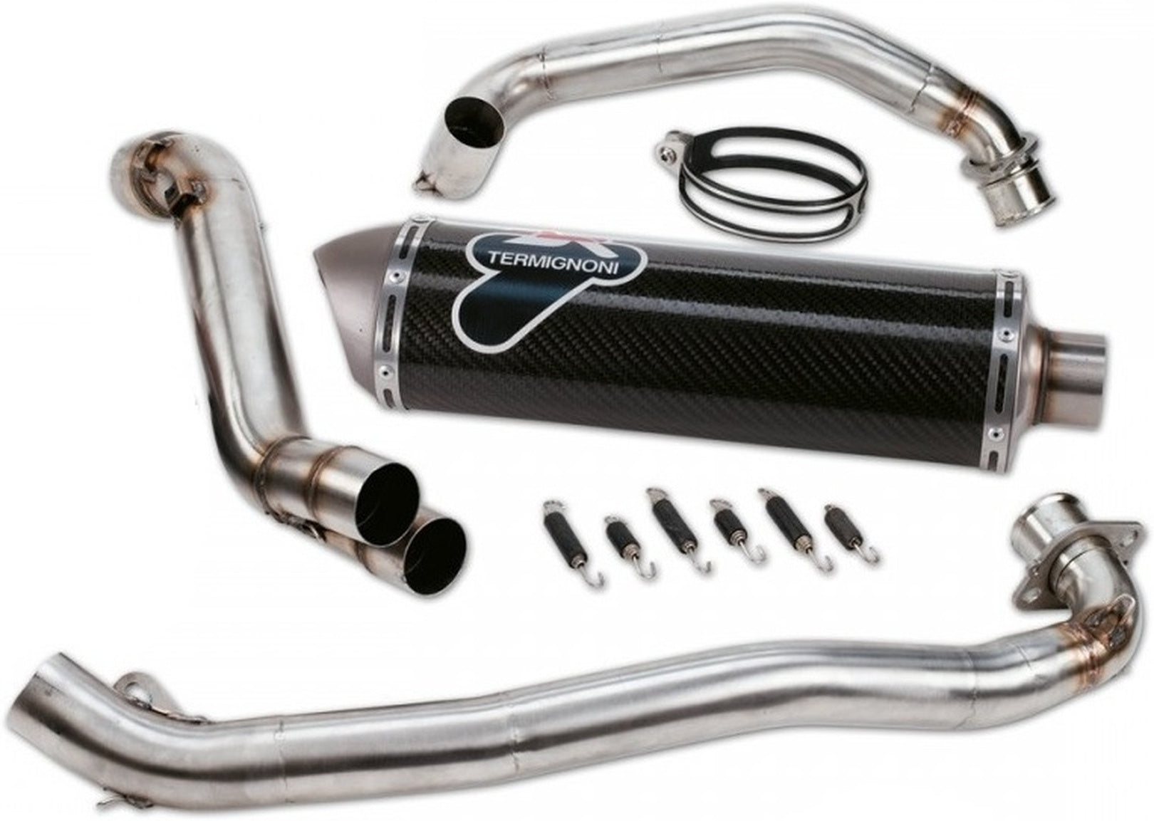 Complete Exhaust System Without Catalytic Converter And Without Sound Certification Carbon - Termignoni Compatible With Ducati Hypermotard 796