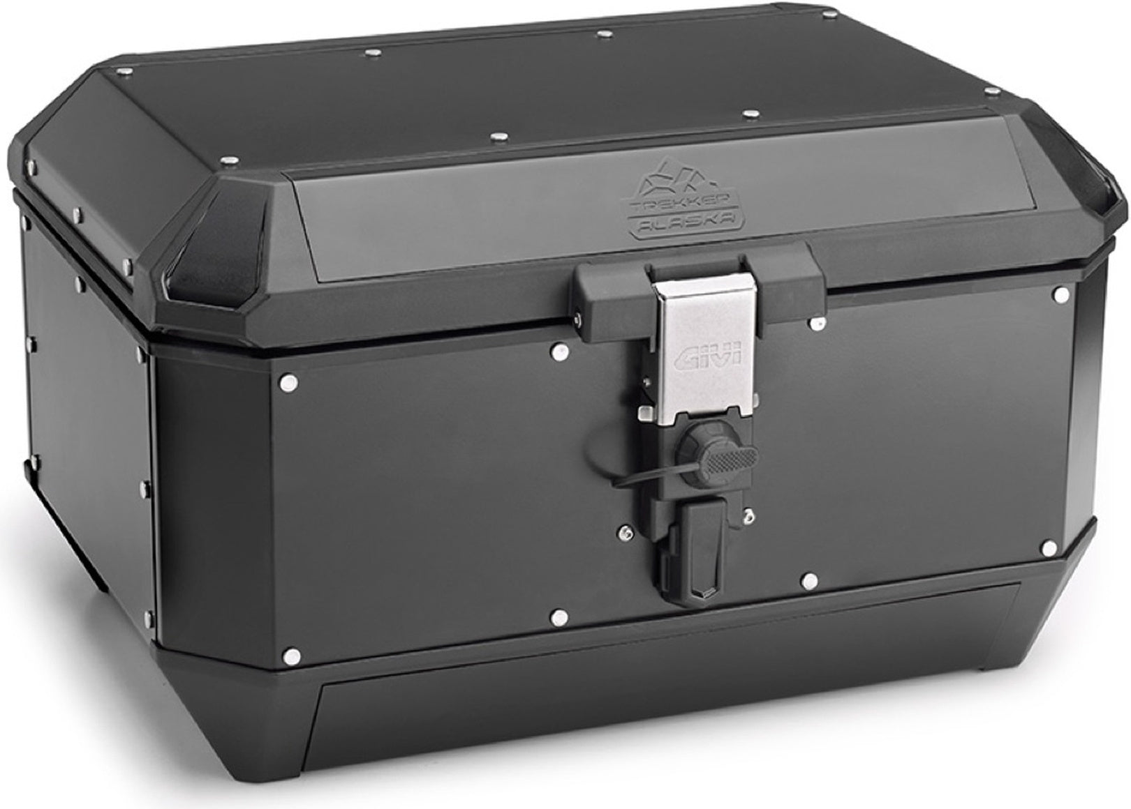 Monokey Trekker Alaska Black Aluminium Top Case - 56 Lt Trekker Alaska Aluminium - Givi Compatible With Sym Adx 300 (2024)
