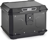 Monolock Alpina Black Aluminium Top Case - 44 Lt Alpina Aluminium - Givi Compatible With Gilera Nexus 500 (2005)