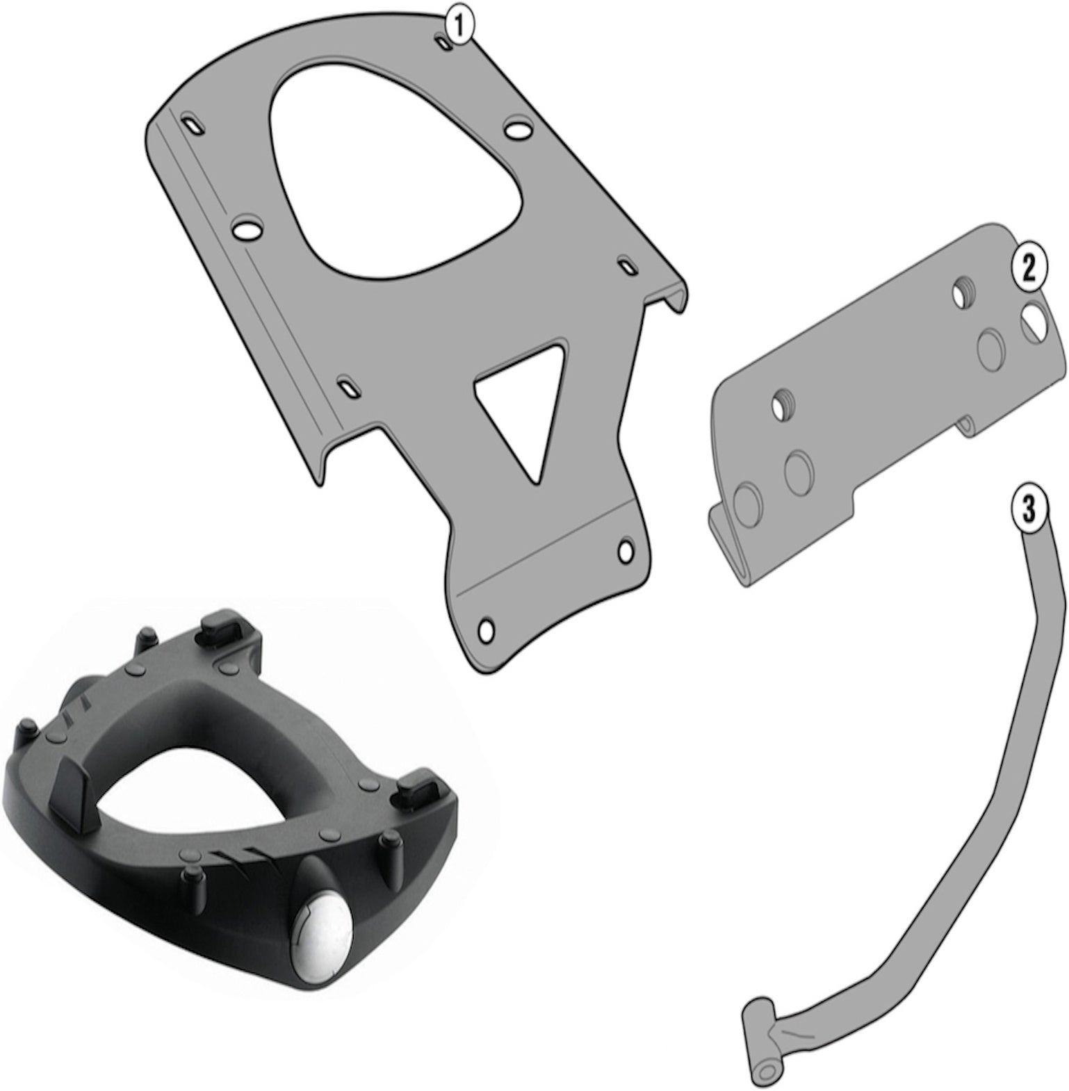Rear-Rack Monokey - Kappa Moto Compatible With Kymco Downtown 125 - 350 I Abs (2015-2023)