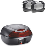 Top Case K42N + Side-Cases Kgr33 + Rapid Side-Case Holder - Kappa Moto Compatible With Honda Crf 1000 L Africa Twin (2018-2019)