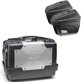Valigia Kgr46 + Valigie K22N + Attacco + Portavaligie Rapido - Kappa Moto Compatibile Con Honda Crf 1000 L Africa Twin (2018-2019)