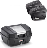Top Case Kgr52 + Side-Cases K22N + Rapid Side-Case Holder - Kappa Moto Compatible With Honda Crf 1000 L Africa Twin (2018-2019)