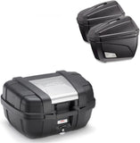 Valigia Kgr52 + Valigie K22N + Attacco + Portavaligie Rapido - Kappa Moto Compatibile Con Honda Crf 1000 L Africa Twin (2018-2019)
