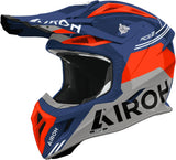 Casco Off-Road Per Moto Airoh Aviator Ace 2 - Av22F82 Composite Carbon Cerulean Gloss Fury Taglia L