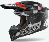 Casco Off-Road Per Moto Airoh Aviator 3 - Av3B17 Hpc Carbon Matto Burnout Taglia Xl