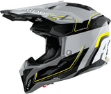 Casco Off-Road Per Moto Airoh Aviator 3 - Av3L31 Hpc Carbon Giallo Gloss Leader Taglia S