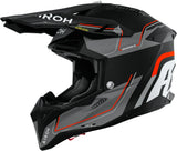 Casco Off-Road Per Moto Airoh Aviator 3 - Av3L32 Hpc Carbon Arancio Matto Leader Taglia Xl