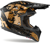 Casco Off-Road Per Moto Airoh Aviator 3 - Av3Ltc17 Hpc Carbon Chrome Gloss Legend Taglia Xxl