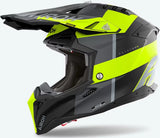 Casco Off-Road Per Moto Airoh Aviator 3 - Av3M31 Hpc Carbon Giallo Matto Monarch Taglia Xl