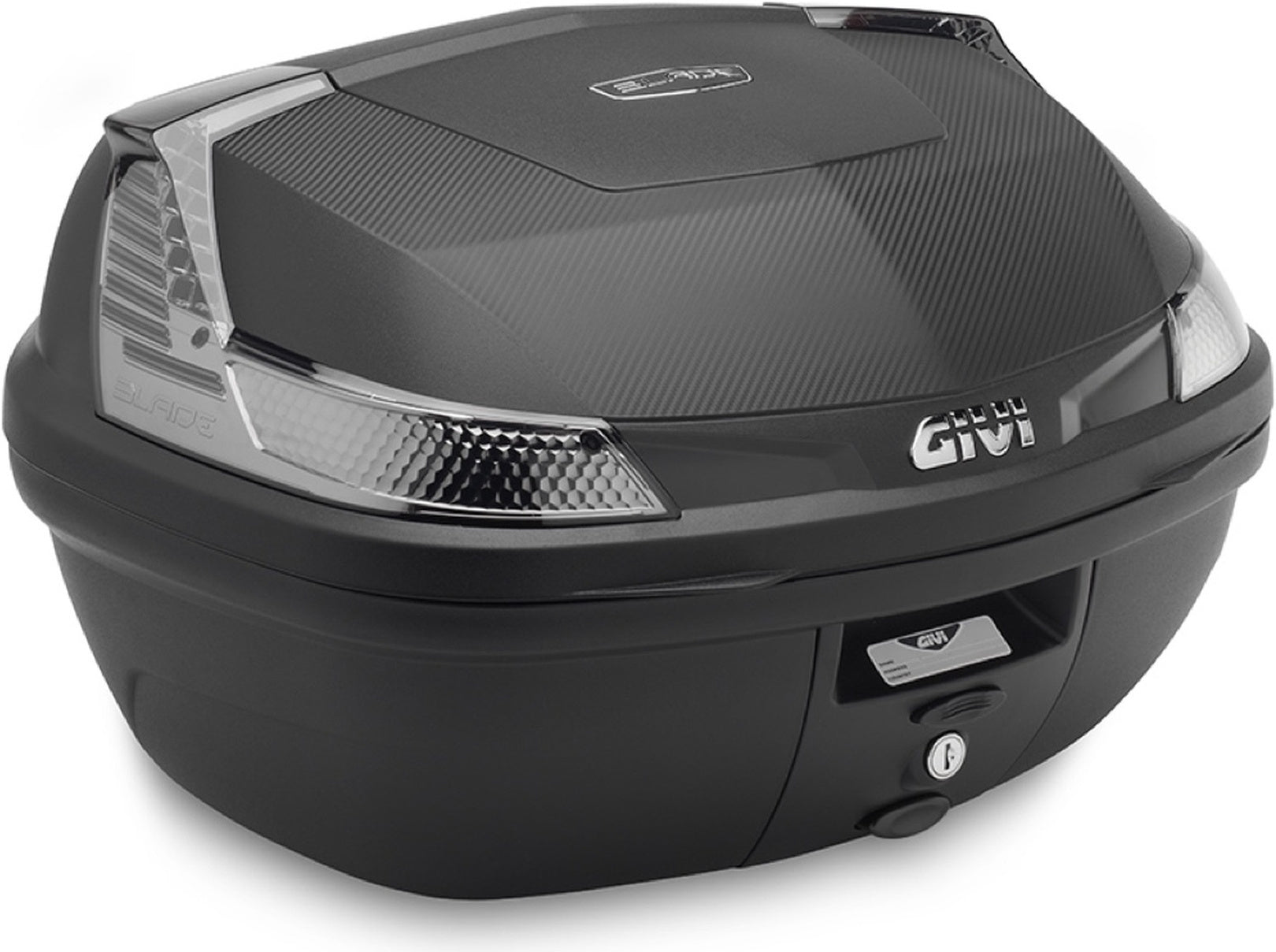 Monolock Blade Black Tech Top Case - 47 Lt Blade Technopolymer - Givi Compatible With Piaggio Electric 1 E (2021-2024)
